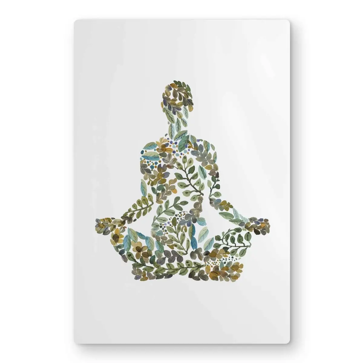 ATTITUDE Artistic 12x18 in. Minimalist Design Aluminum Nature Metal Print, Lightweight Green Wall Artwork for Living Room Modern Home Decor, Ideal Gifts (C1MP12181CJU)