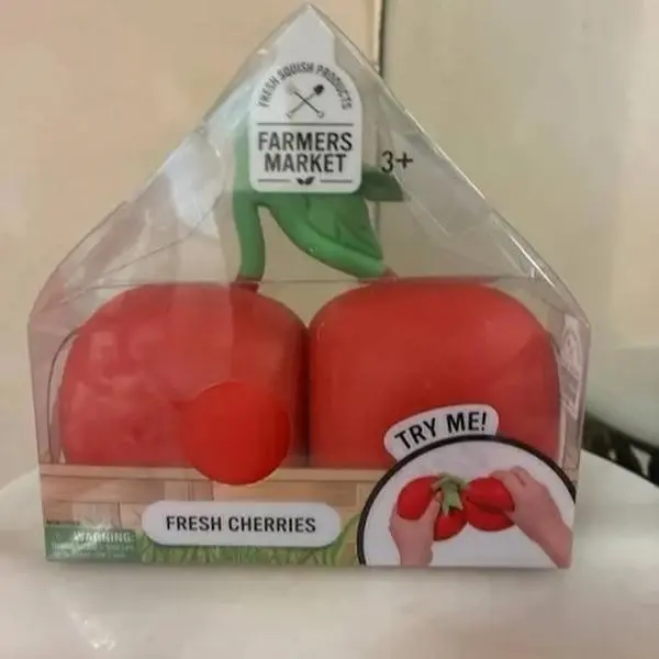 Squeeezy cherries squishy  stress relief toy