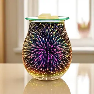 Electric Wax Warmer with Large Illumination Fragrance Warmer NP5 Bulb Included Decorative Electric Scented Wax Warmer for Medium to Large Spaces Pink Perfume Aroma Safe Home Fragrance