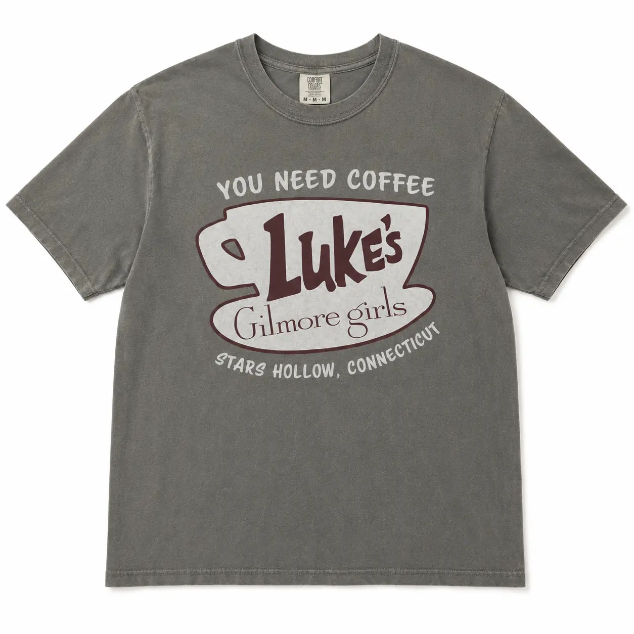 Gilmore Girls Luke's Diner Graphic T-Shirt, Comfort Colors Coffee Lover Tee, Stars Hollow Shirt