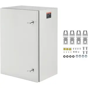 VEVOR NEMA Steel Enclosure, 20x 16x 8'' NEMA 4X Steel Electrical Box, IP66 Waterproof Dustproof, Outdoor/Indoor Electrical Junction Box, with Mounting PlateVEVOR Super Brand Day