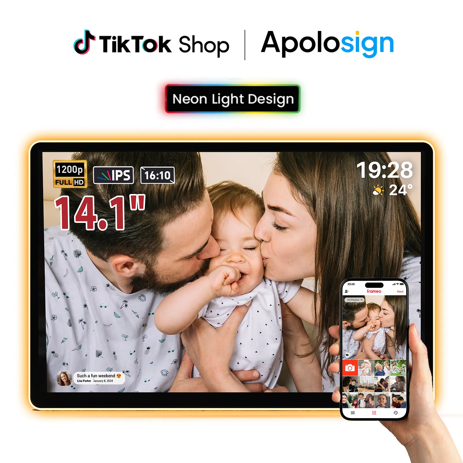 14.1 inch Neon Light Design