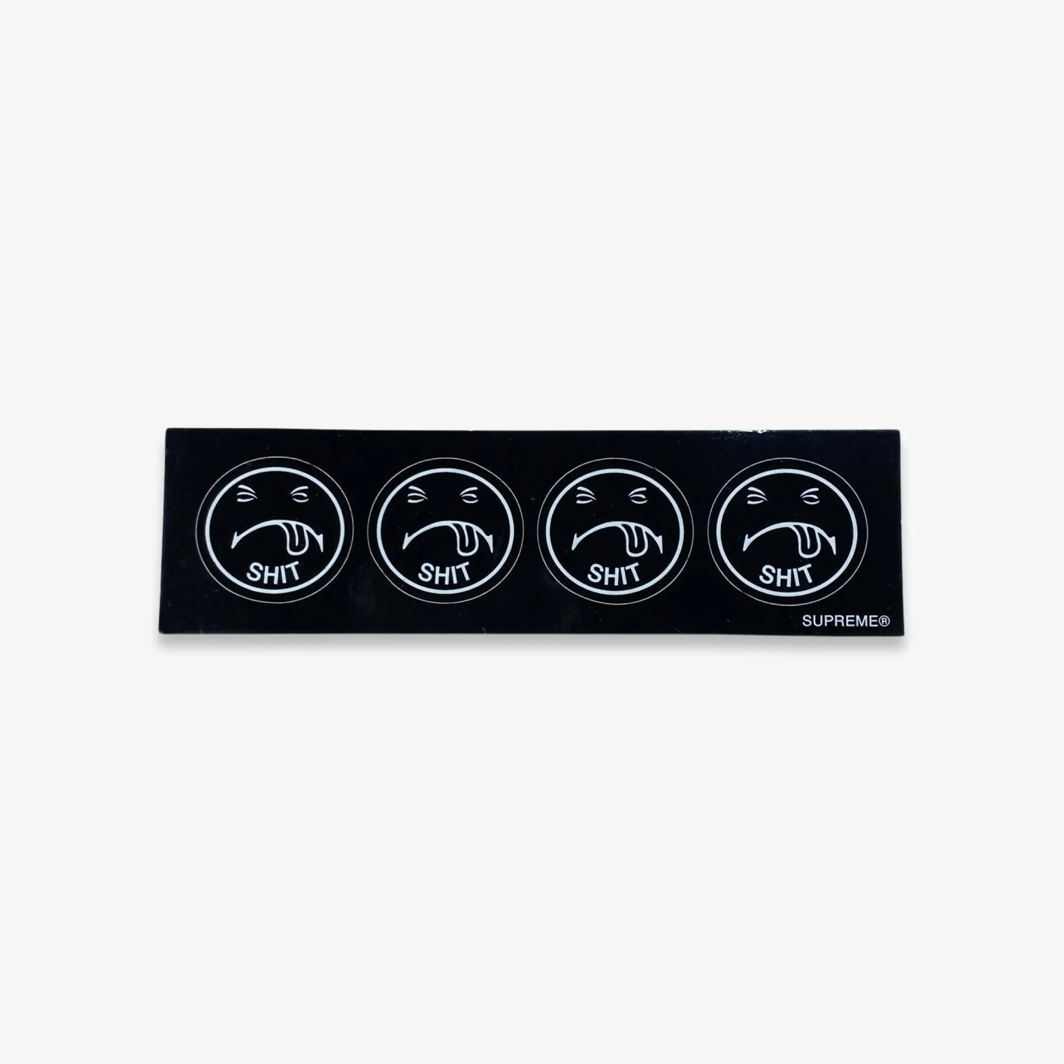 Supreme Sticker '4 Sh*t Face Strip' Black (FW17)