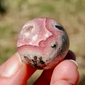 29mm Rhodochrosite Crystal Sphere 45g, Argentina