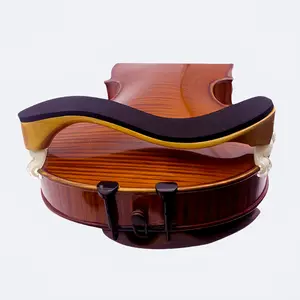 Violin Shoulder Rest Fits 3/4 & 4/4 Violins for Kids and Adults, Solidwood Violin Fiddle Viola Shoulder Rest with Height-Adjustable Feet Comfortable Foam Padding, Violin Accessories