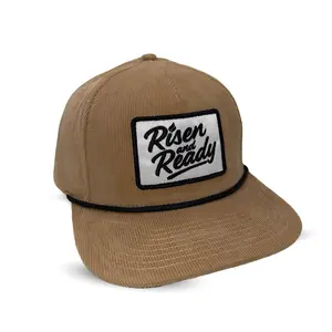R&R Brown Corduroy Snapback Hat