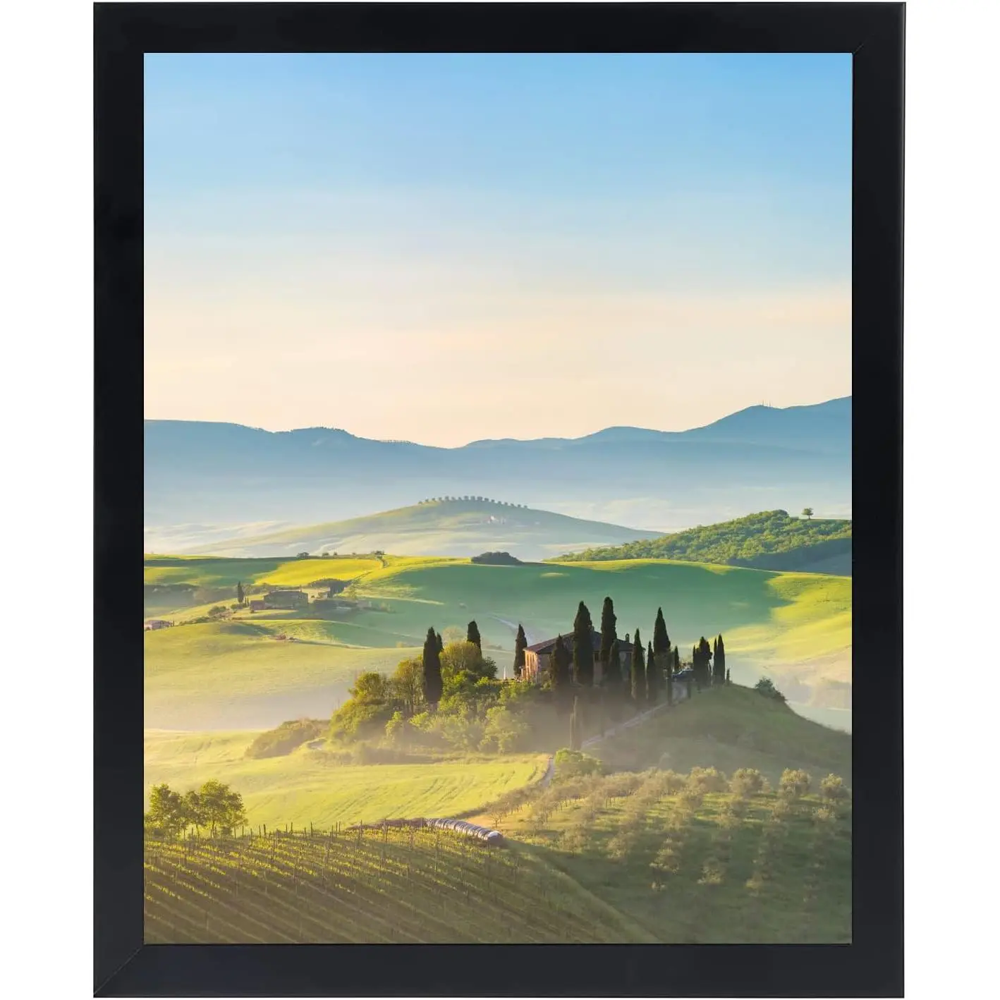 14x19 Black Picture Frames with Plexiglass, Wall Gallery Photo Frames, Horizontal and Vertical for Wall Mounting, Home Office Decoration