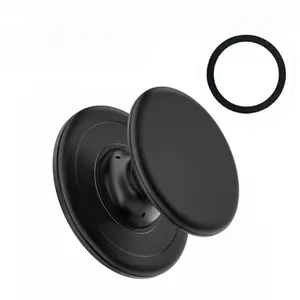 Magnetic Phone Grip, Soft Silicone Magnetic Finger Grip with Magnetic Sticker Ring, Comfortable One-Touch Holding Phone Holder for iPhone 16/15/14/13/12