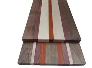 2 DIY Walnut, Maple, Purpleheart, and Padauk Wood Boards for Cutting Charcuterie Cheese Trays