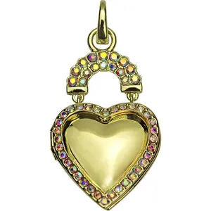 Rainbow Bridge Forever In My Heart Open Ring Charm (Goldtone)