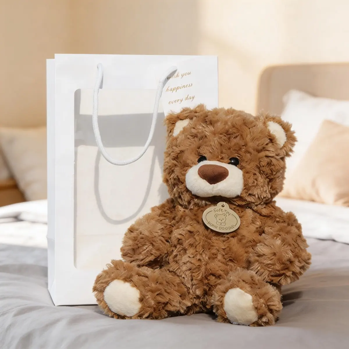 10Inch Teddy Bear Stuffed Animal, Soft Stuffed Teddy Bear Plush Toy, Birthday Gifts for Kids Baby Girlfriend Boyfriend, Birthday Gifts For Him, Boyfriend Gift Ideas