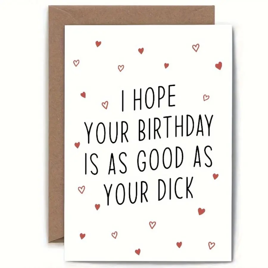 Funny Birthday Greeting Card, 1 Count Humorous Birthday Card with Envelope, Birthday Card Wife, Birthday Gift for Friend, Family, Boyfriend or Girlfriend, Funny Dad Card