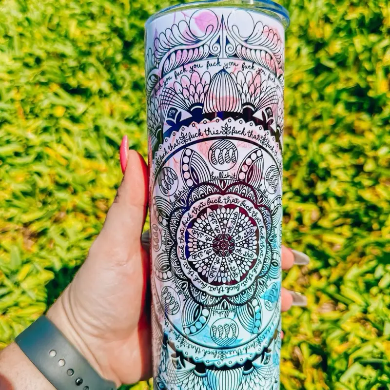 Curse word mandala Tumbler 20 oz.