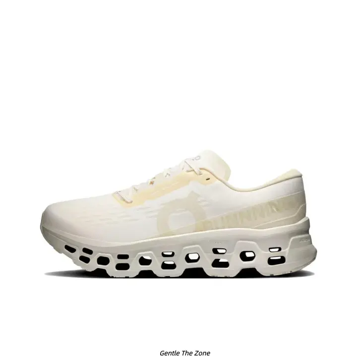 Cream Off White Fine Honeycomb Mesh Low Top Running Sneakers for Men Women, Hollow Segmented Wave Cushion Midsole Anti-Slip Road Training Breathable Lightweight Athletic Walking Shoes