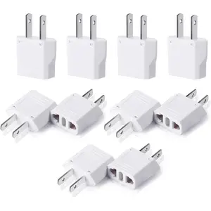 Bates European to US Plug Adapter - 10 Pack, EU to US Plug Adapter