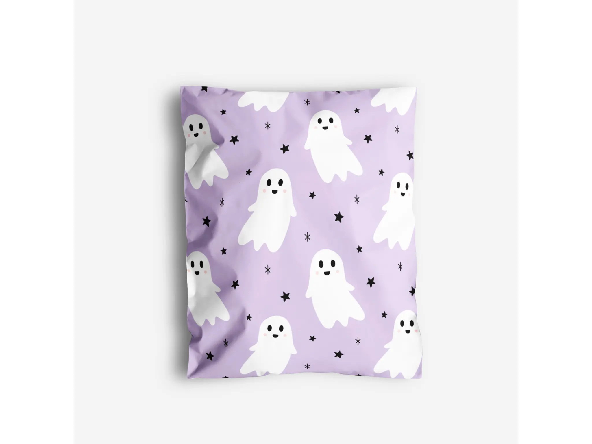 Package Mint Poly Mailers 10x13 - 100 Pack Ghost Design Poly Mailers Shipping Bags - Waterproof, Tear-Resistant, Self-Adhesive Seal - Decorative Mailing Bags for Clothes, Accessories