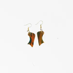 Acrylic Earring- Handcrafted Artisanal Design, Repurposed Materials, Unique One-of-a-Kind Pieces for Women