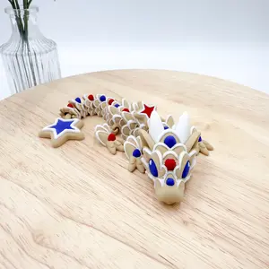 Holiday Sugar Cookie Dragon Articulating Figurine