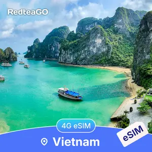 RedteaGO Vietnam eSIM Unlimited Data 5G | Instant Activation | No SIM Card Needed Travel Data Plan | No Roaming | High Speed 5G | Instant Setup