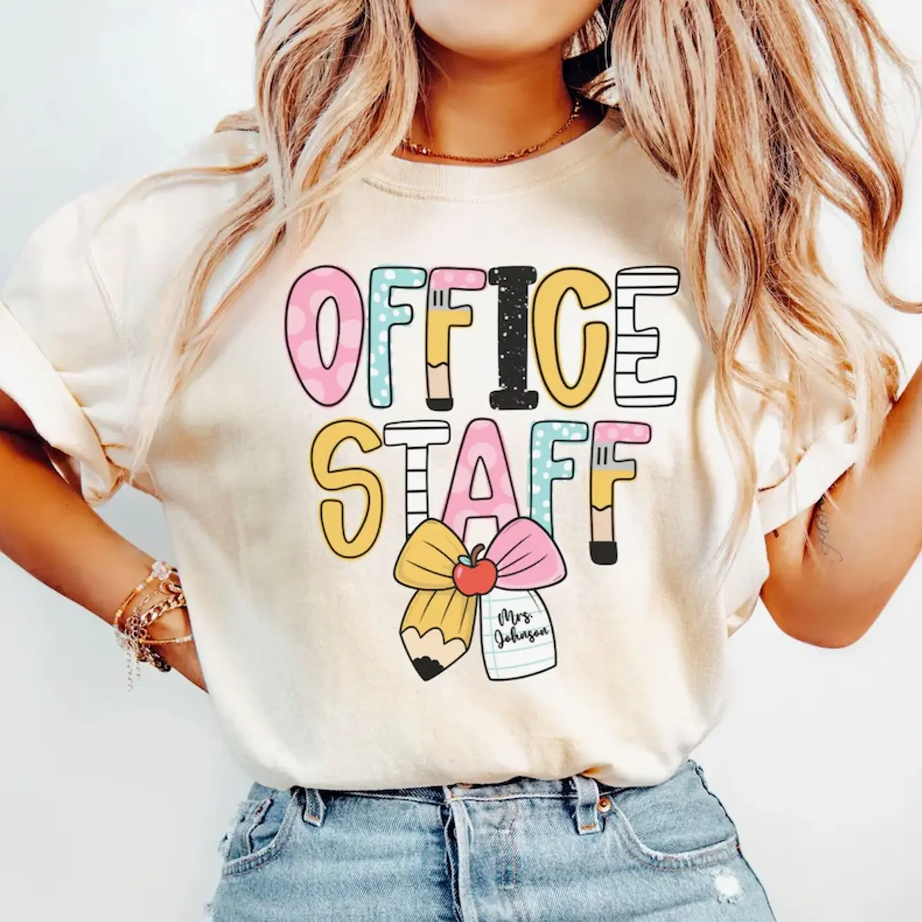 Personalized Office Staff T-Shirts, School Admin Squad Gift