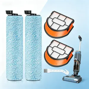 WD161 WD261 AW261 Replacement Roller & Foam Filter Kit for Shark HydroVac MessMaster Wet Dry Vacuum Cleaner, 2 Brush 2 Foam Filter Set Compatible with WD101 WD201 WD100 WD200 AW201 WD200C WD201C WD101C.