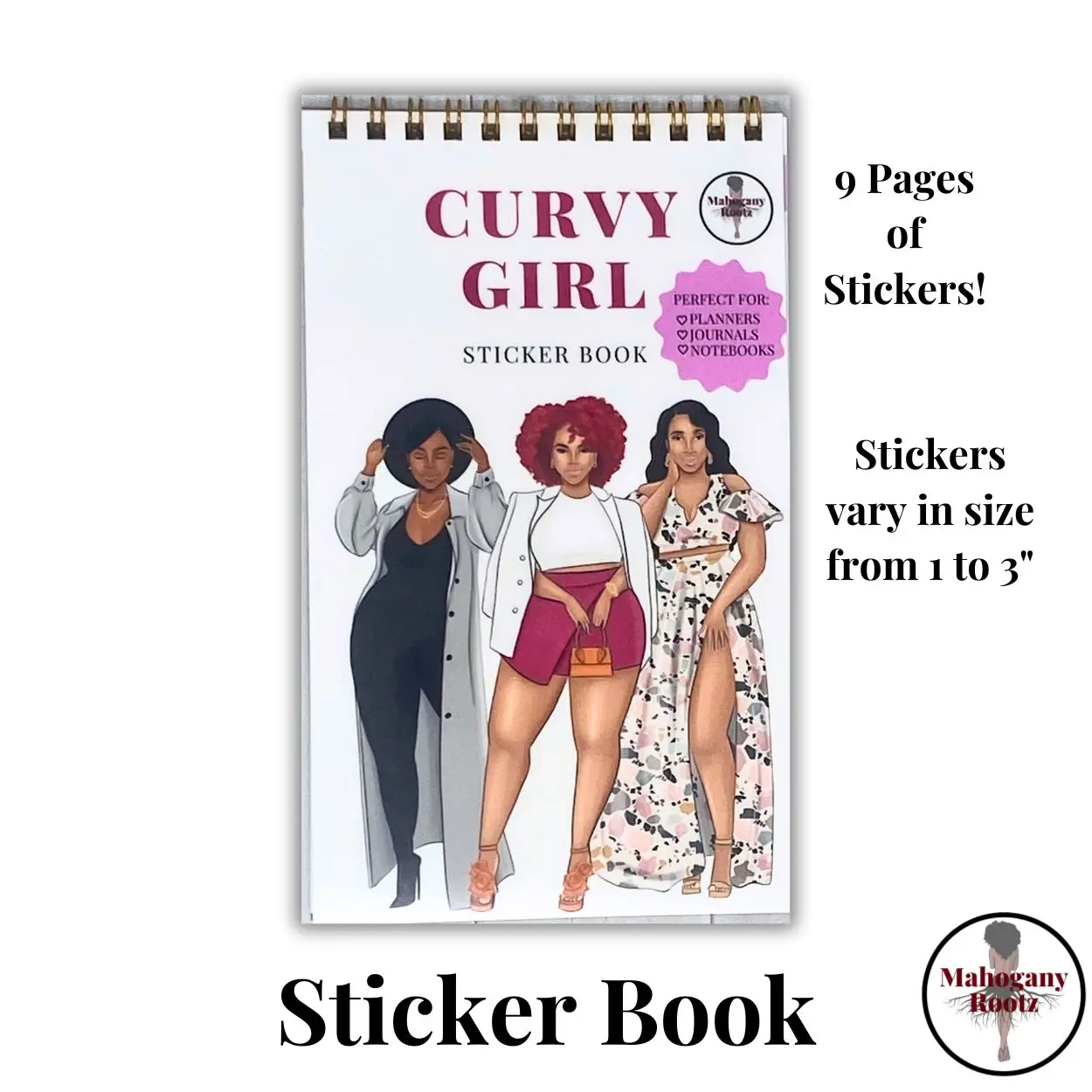 Curvy Girl Sticker Bundle|African American|Black Girl Stickers|Planner Girl|Journaling