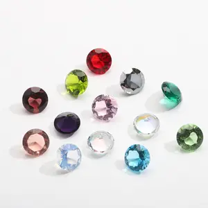 【NO Hole NOT Bead】8mm Round Transparent Glass Crystal Pointback Glitter Rhinestones Strass Diamonds for Jewelry Making Nail Accessories DIY Craft Decorations DIY Project Nailart Home Decor
