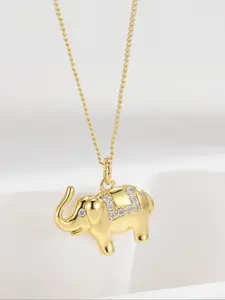 Elegant Elephant Design Pendant Necklace, Fashion Jewelry for Party, Daily Clothing Decor, Trendy All-match & Exquisite Jewelry for Birthday Gift, Fashionable Jewelry Accessories