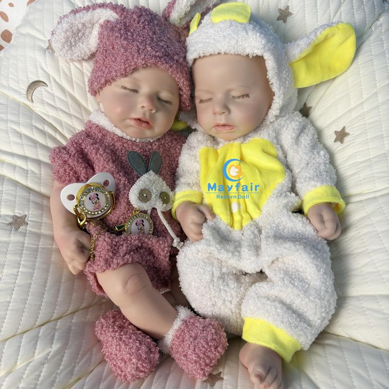 [Drink Wet System] Mayfair Reborn Doll 16Inch Full Body Silicone Baby Doll Silicone Dolls Floppy Silicone Reborn Squishy Baby Doll With Accessories