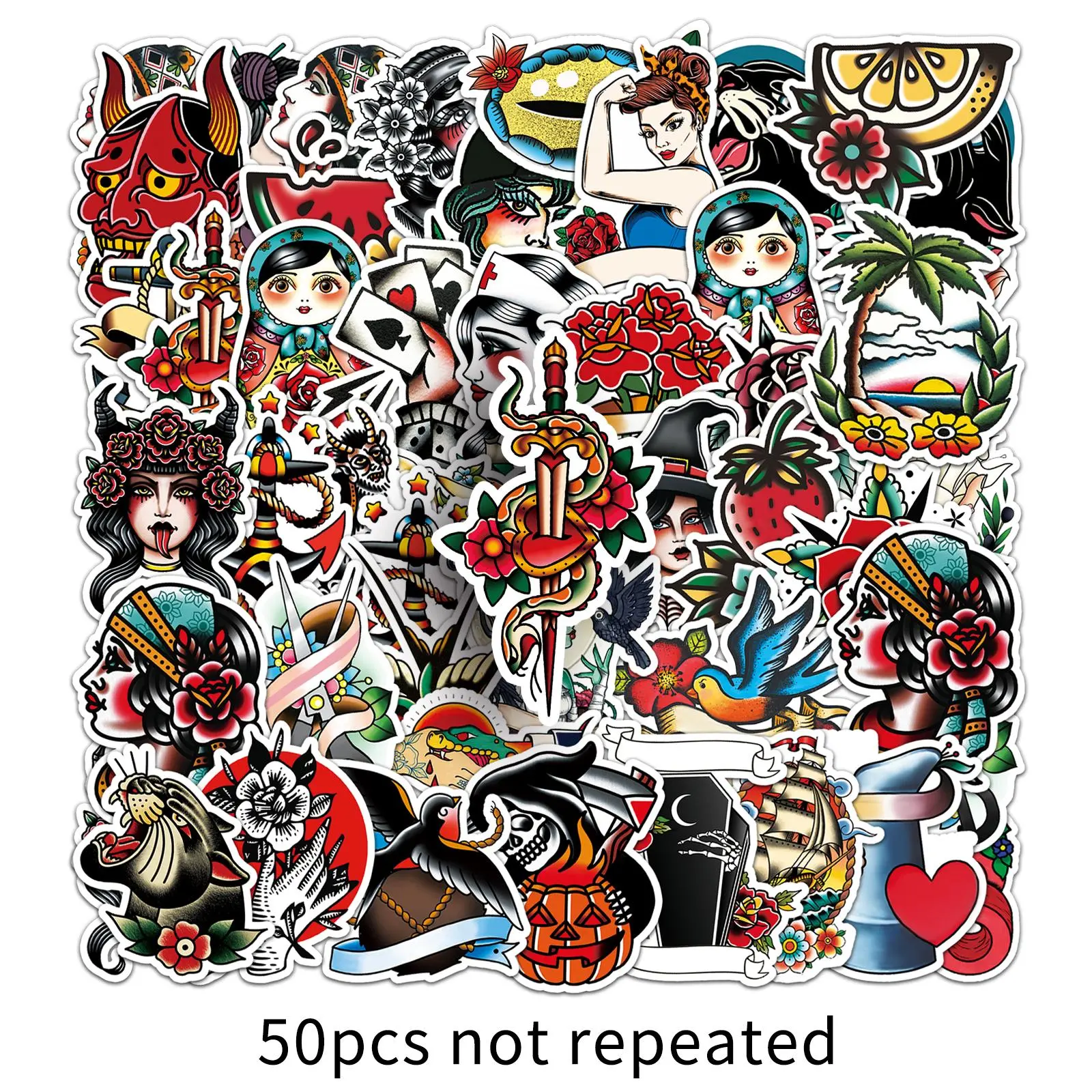 Tattoo Sticker, Waterproof DIY Decorative Sticker for Cars, Windshield Sticker, Computer, Phone Case, Car Exterior Accessories, Car Decal, Automotive Decals, Window Decals for Vehicles, Decals Stickers