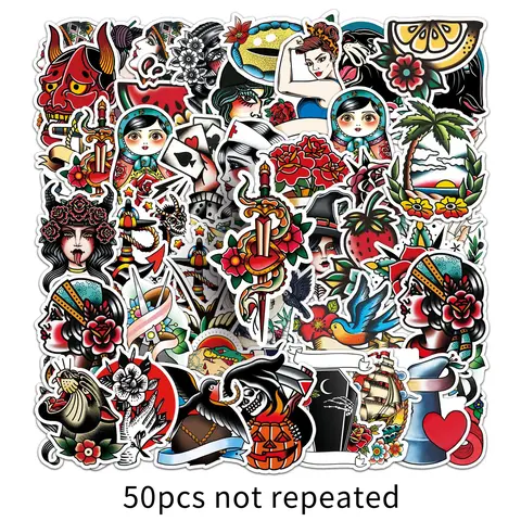 Tattoo Sticker, Waterproof DIY Decorative Sticker for Cars, Windshield Sticker, Computer, Phone Case, Car Exterior Accessories, Car Decal, Automotive Decals, Window Decals for Vehicles, Decals Stickers