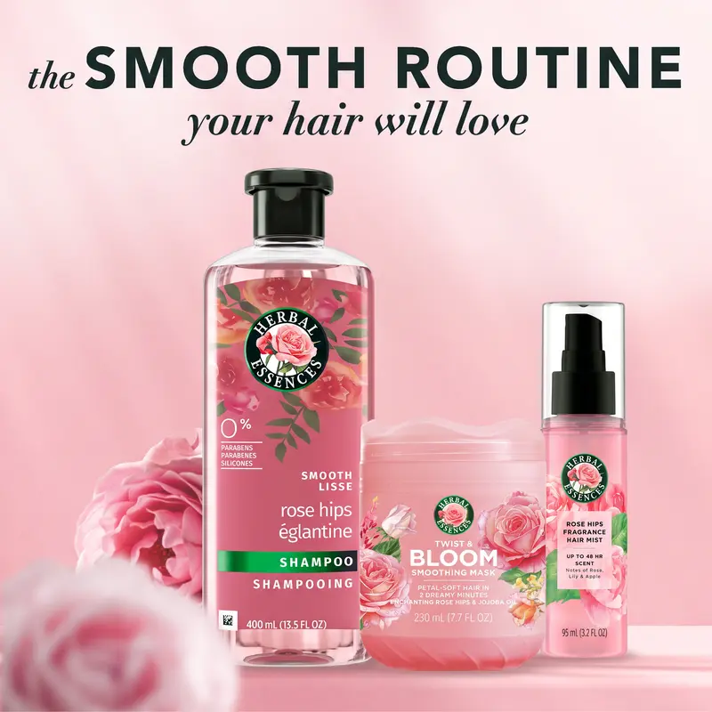 Herbal Essences Blooming Rose Regimen: Shampoo, Fragrance Mist Spray + New Smoothing Mask