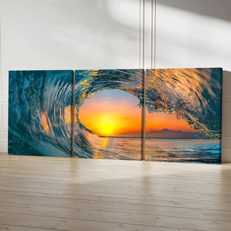 3Pcs Wooden Framed Canvas Painting, Ocean Sunset Beach Waves Scene, Exquisite Poster, Home Decoration, Pattern Wall Art Decor, For Living Room, Bedroom, Office, Restaurant, Bar Wall Decor, Odorless, Painting, Print Artwork. 3Pcs Wooden Framed Canvas Painting, Ocean Sunset Beach Waves Scene, Exquisite Poster, Home Decoration, Pattern Wall Art Decor, For Living Room, Bedroom, Office, Restaurant, Bar Wall Decor, Odorless, Painting, Print Artwork.