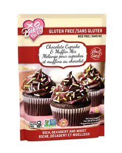 XO Baking Co. Gluten-Free Chocolate Cupcake & Muffin Mix - Rich Decadent and Moist - Rice Free - Easy-to-Follow Instructions - Perfect for Parties and Occasions