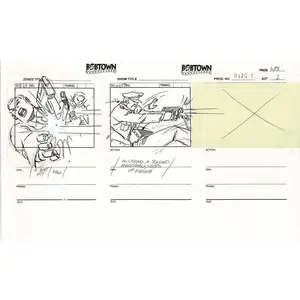 Jim Lee Wildc.a.t.s. Wildcats Production Animation Storyboard Nelvana 1994-5 D1-058