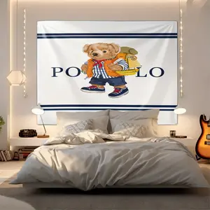 Bear Pattern Tapestry, Stylish Room Flag, Unique Wall Art For Living Room And Bedroom, Soft And Durable For Kids And Adults Daily Holiday Birthday Gift Bedroom Decoration