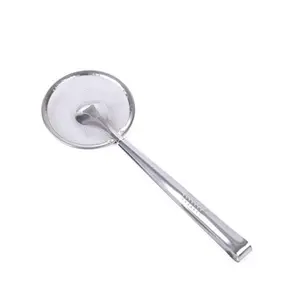 Sturdy Stainless Steel Kitchen Utensils Set (1-2 Pcs) - Kitchenware with Cooking Tong, Draining Strainer Basket, Filter Mesh Spoon, Oil Strainer for Oil Drainage, Round Frying Spoon Colander for Home Use