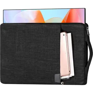 15.6/16.1-inch Portable  Case with Acessories Storage, Sleeve for  15.6/16.1" Portable Monitors, Compatible with KYY ARZOPA VILVA MNN ForHelp KEFEYA, (Black)