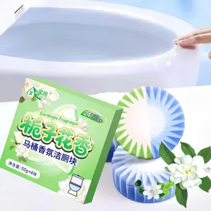 Long-Lasting Jasmine Scented Toilet Seat Cleaning Tablets, Dual Action Clean & Deodorize, Freshness Lasts Days, Ideal for Home, Hotel, Bathroom Use