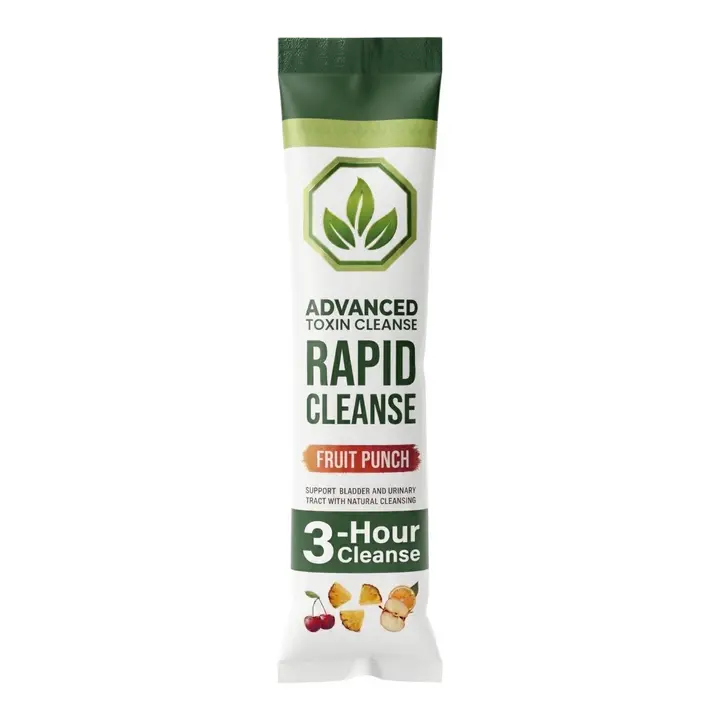 Rapid Cleanse | Natural Detox Drink Powder Stick Pack | Fast-Acting 3-Hour Bladder & Urinary Tract Cleanse | Electrolytes & Vitamins | Fruit Punch Flavor | No Refrigeration Needed