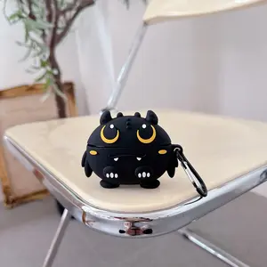 1 Toothless headphone case,Cute wireless Bluetooth earphone case, drop resistant, durable and stylish accessory, suitable for AirPods pro3/1/2/3/4/pro/pro2(Different models may have different shapes)