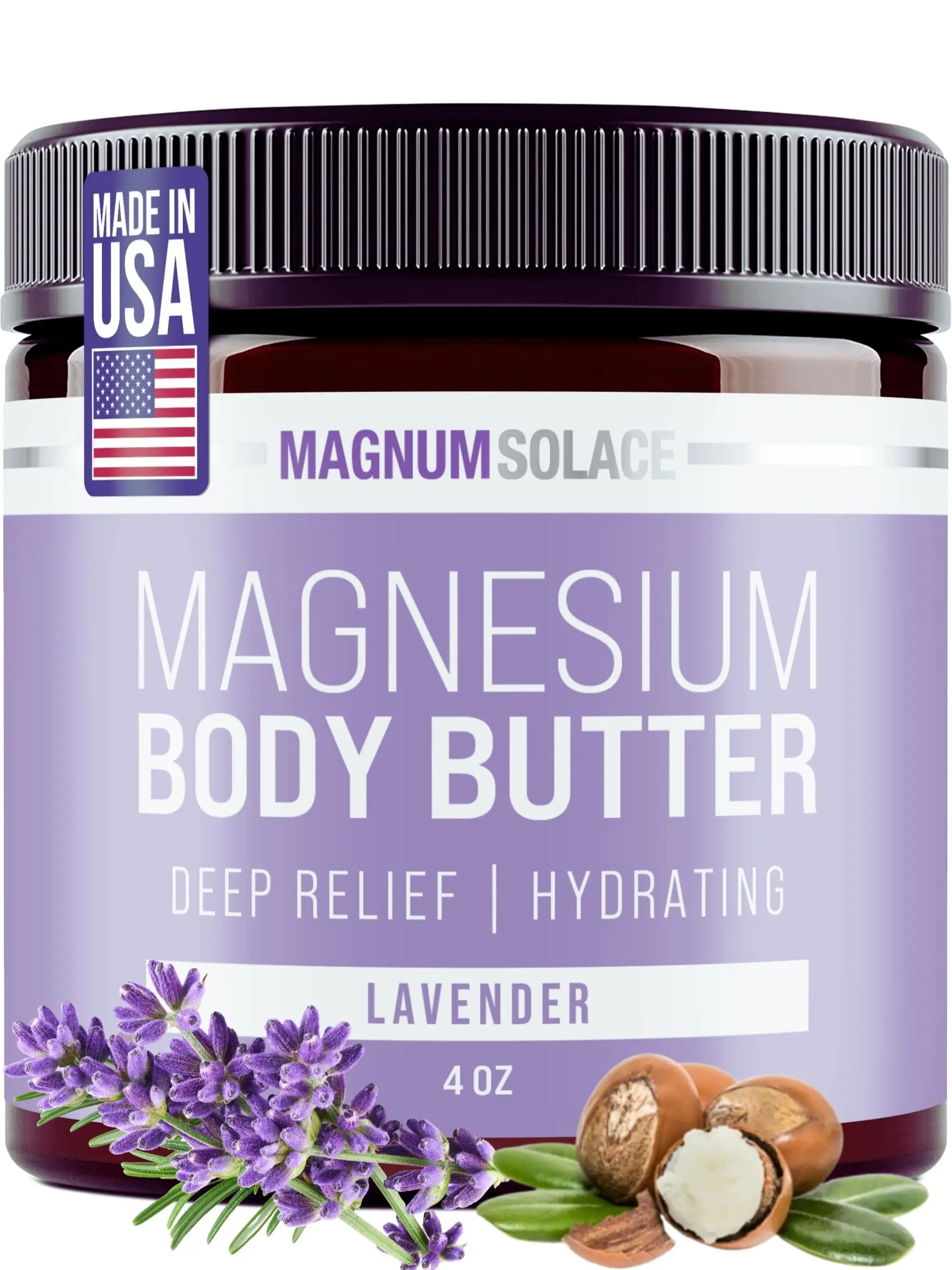 Magnesium Body Butter for Women & Men – Lightly Scented with Lavender