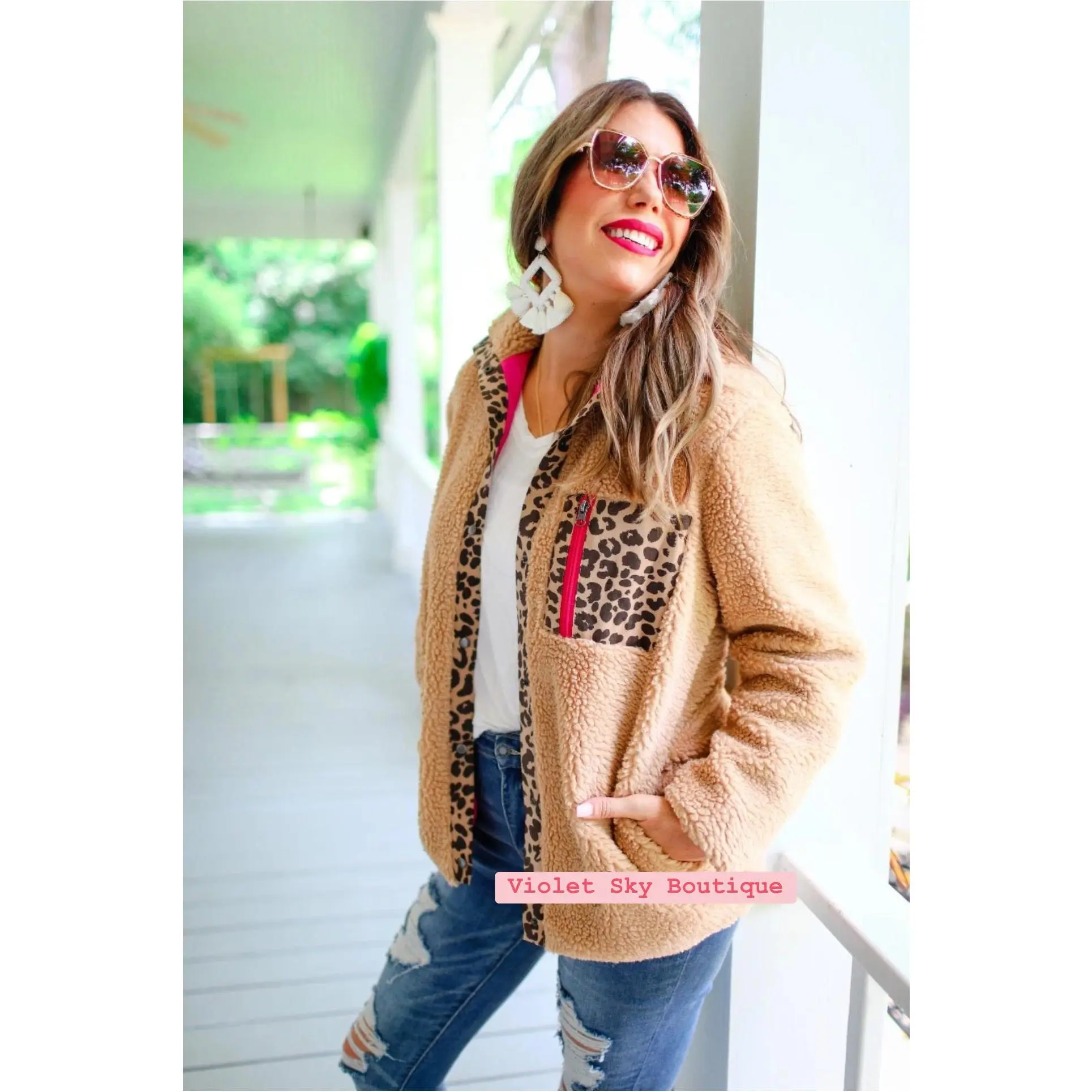 Rhett Shearling Leopard Jacket