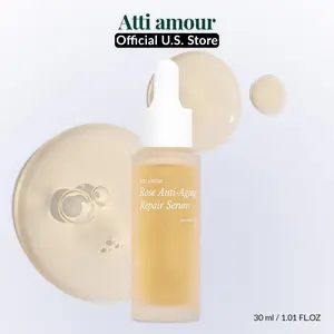 [Atti Amour] Undiluted Rose Anti-Aging Repair Serum with 4% Niacinamide - Hydration, Firming & Radiance  Moisture Rejuvenating Flower Radiant
