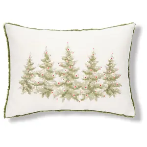 13" x 20" Winter Trees Throw Pillow by Valerie