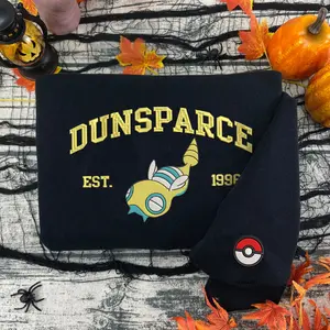 Vintage Dunsparce Pokem0n Embroidered Sweatshirt, Dunsparce Spotlight PKM Matching Emdroidery Sweatshirt, Full PKM Characters Collection Sweater, Trendy Unisex Crewneck Sweater For Men And Women, New Year's Gifts