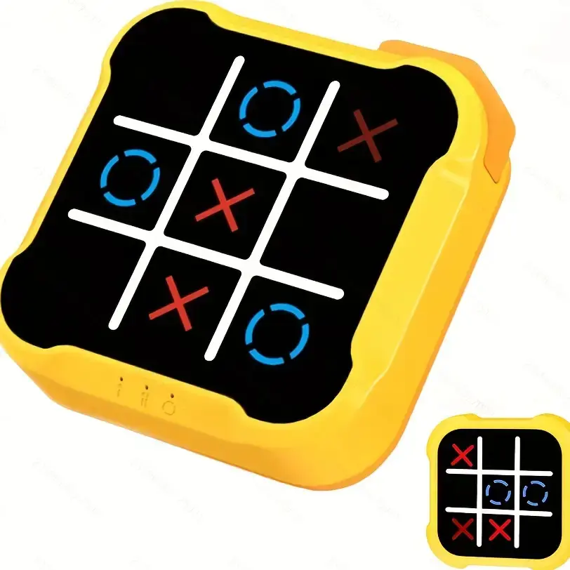[Educational Tic-Tac-Toe Game] Creative Educational Tic-Tac-Toe Game Machine for Kids |     Portable Outdoor Interactive Toy, Nine-Square Challenge, Fun Logic & Strategy Planning Skills Tool