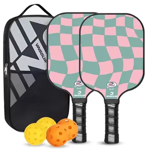 VINSGUIR Bubble Gum Pickleball Paddle, Cute Pastel Candy Color Pickleball Racket, Lightweight Comfort Grip Paddle for Beginners Adults Outdoor Sports
