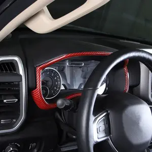 Dashboard Meter Trim Cover Decor Frame For Dodge Ram 2018+ Car Interior Accessories Vehicle Red Truck