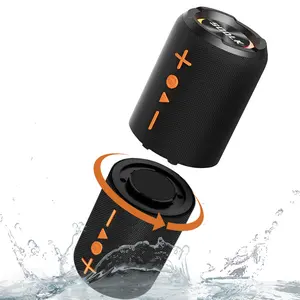 Waterproof Split Wireless Speaker, 2 in 1 Dual Splittable Bluetooth Speaker Rechargeable Battery Speaker Divisible - Turns 1 Speaker into 2 Autonomous Stereo Speakers - IPX7 - Bluetooth, SD 20W Loud Stereo Sound